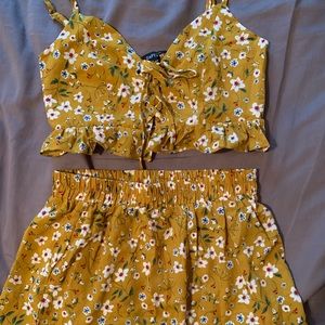 Two piece, floral tank and flowy shorts